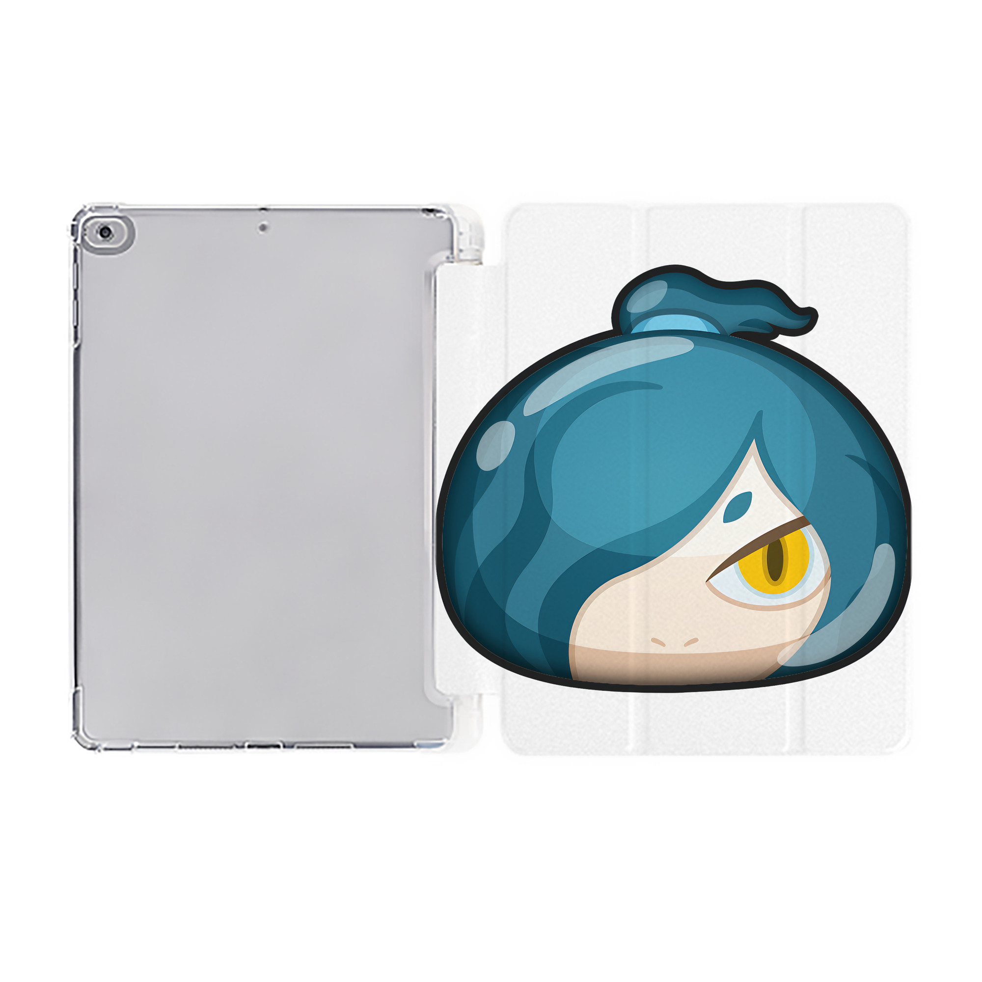 （画像用） 妖怪ウォッチ Yo-kai Watch IPad ケース ペン収納付き 三つ折りスタンド PUレザー×シリコン 対応機種9.5/10.5/10.9インチ